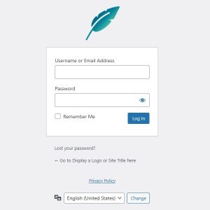 Login screen with custom image