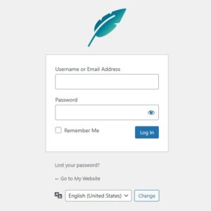 Login screen with custom image