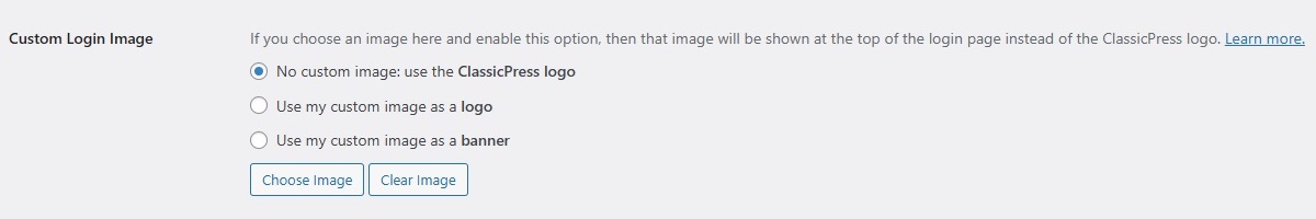 Custom login image options