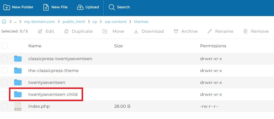 Child Theme Tutorial - Create a new folder