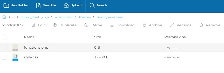 Child Theme Tutorial - Create PHP-file named functions