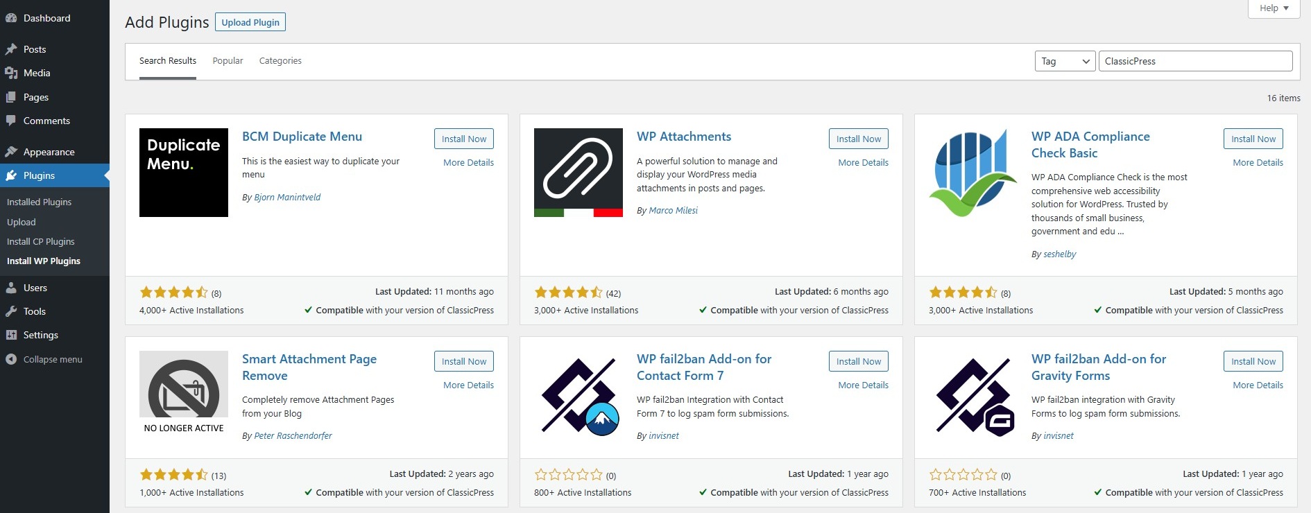 Plugins with tag ClassicPress