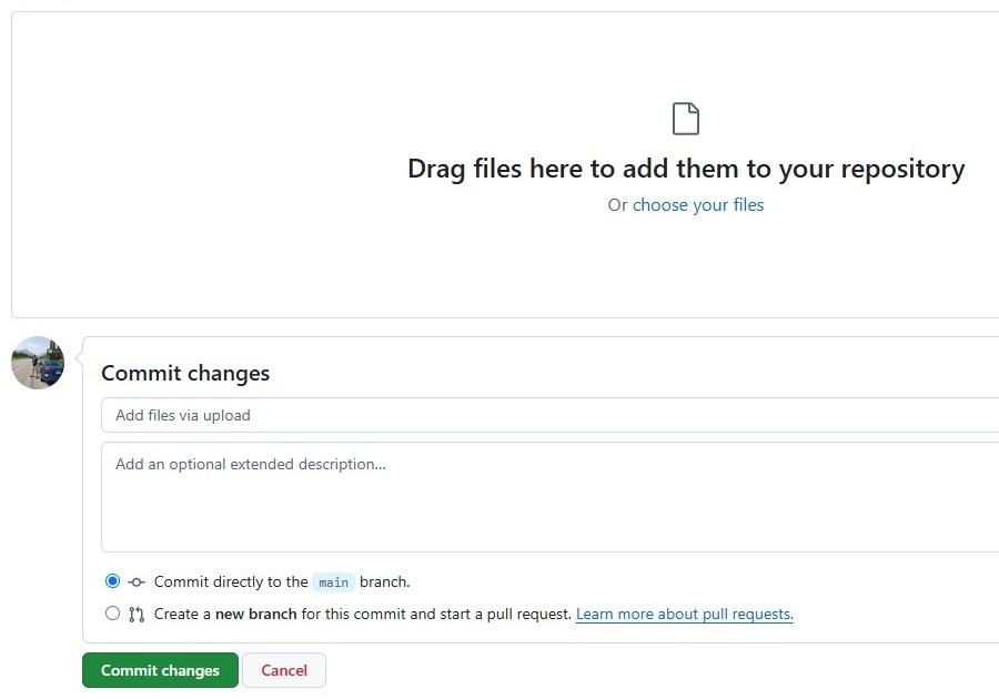 GitHub - add files page