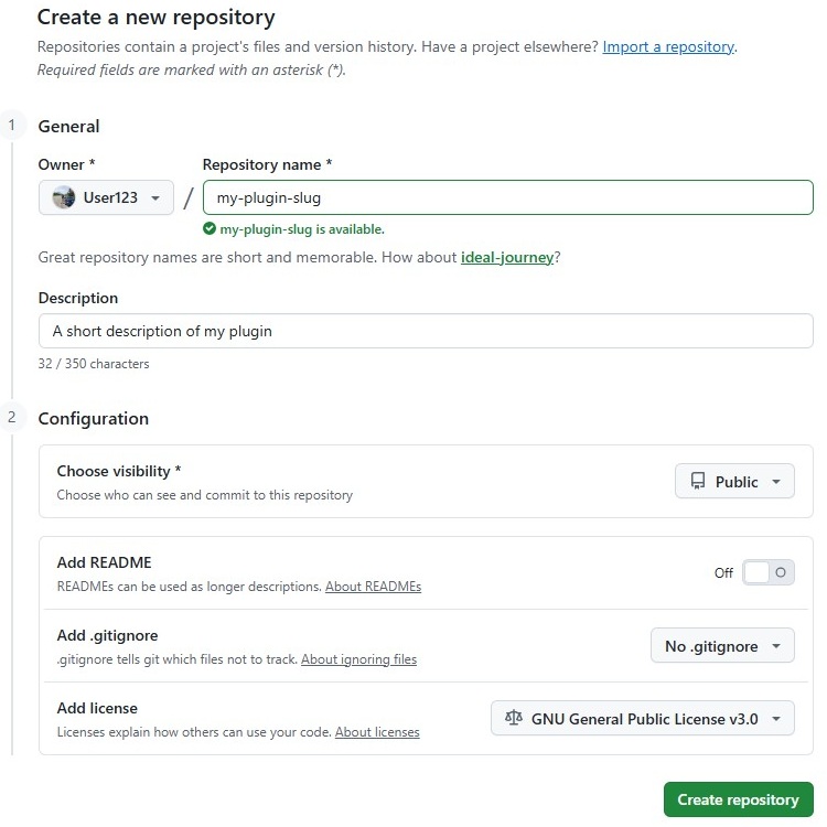 GitHub - create a repository