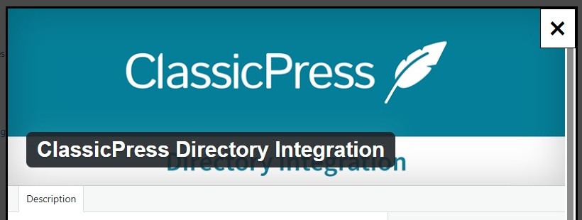 Plugin banner in modal