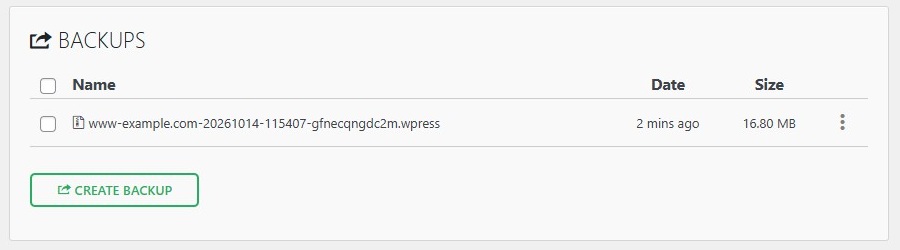 Backup - All in One Migration and Backup backups