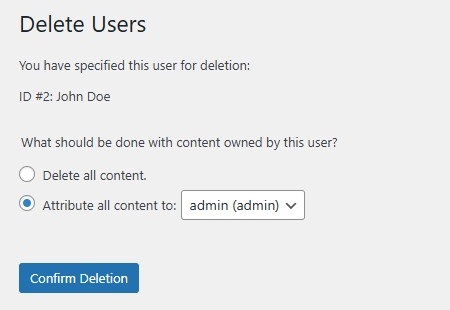 Users Screen - delete user
